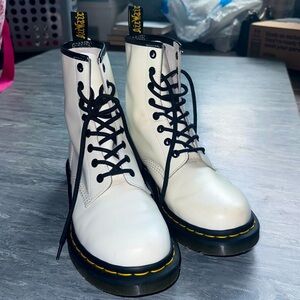 Dr. Martens White Leather